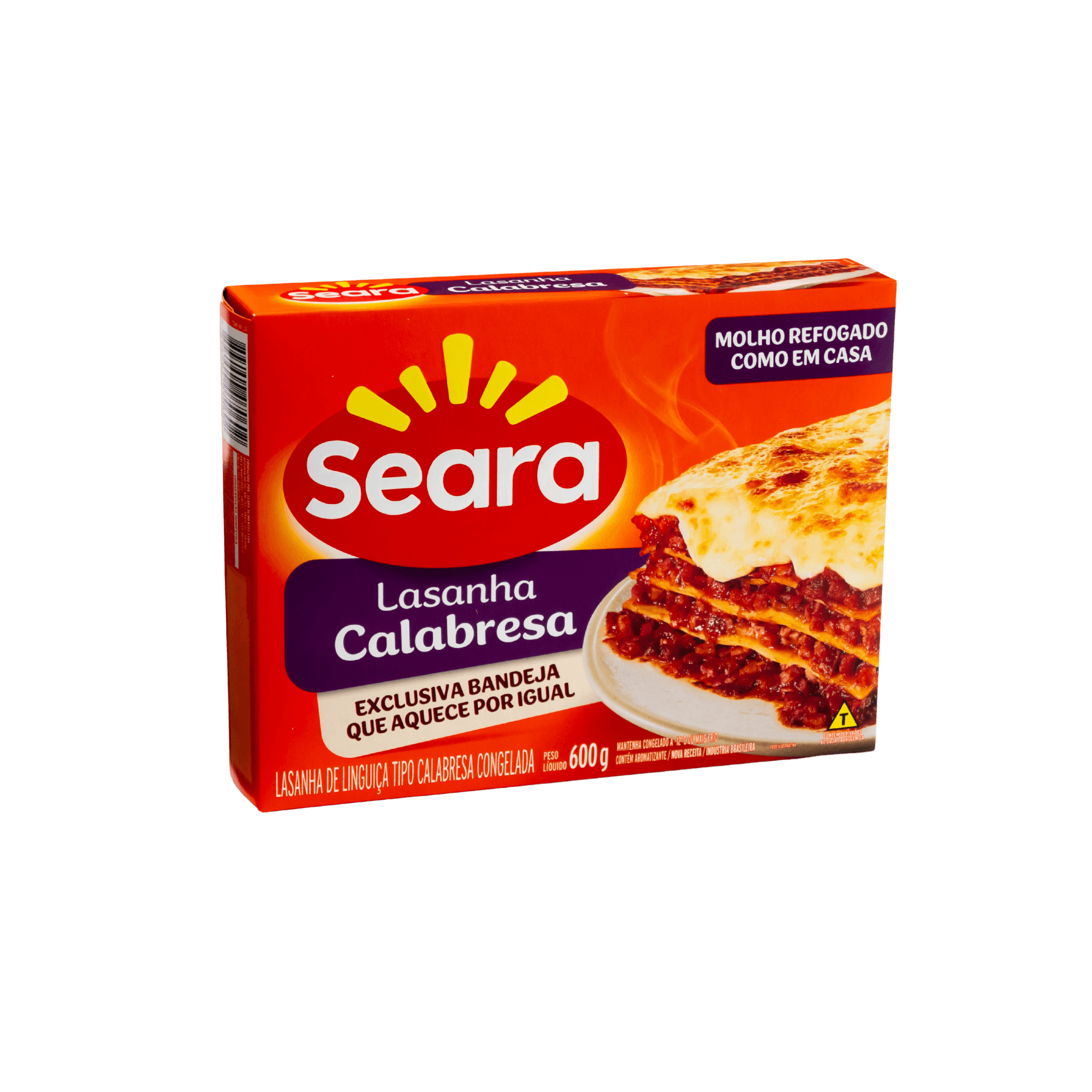 embalagem de lasanha calabresa da Seara