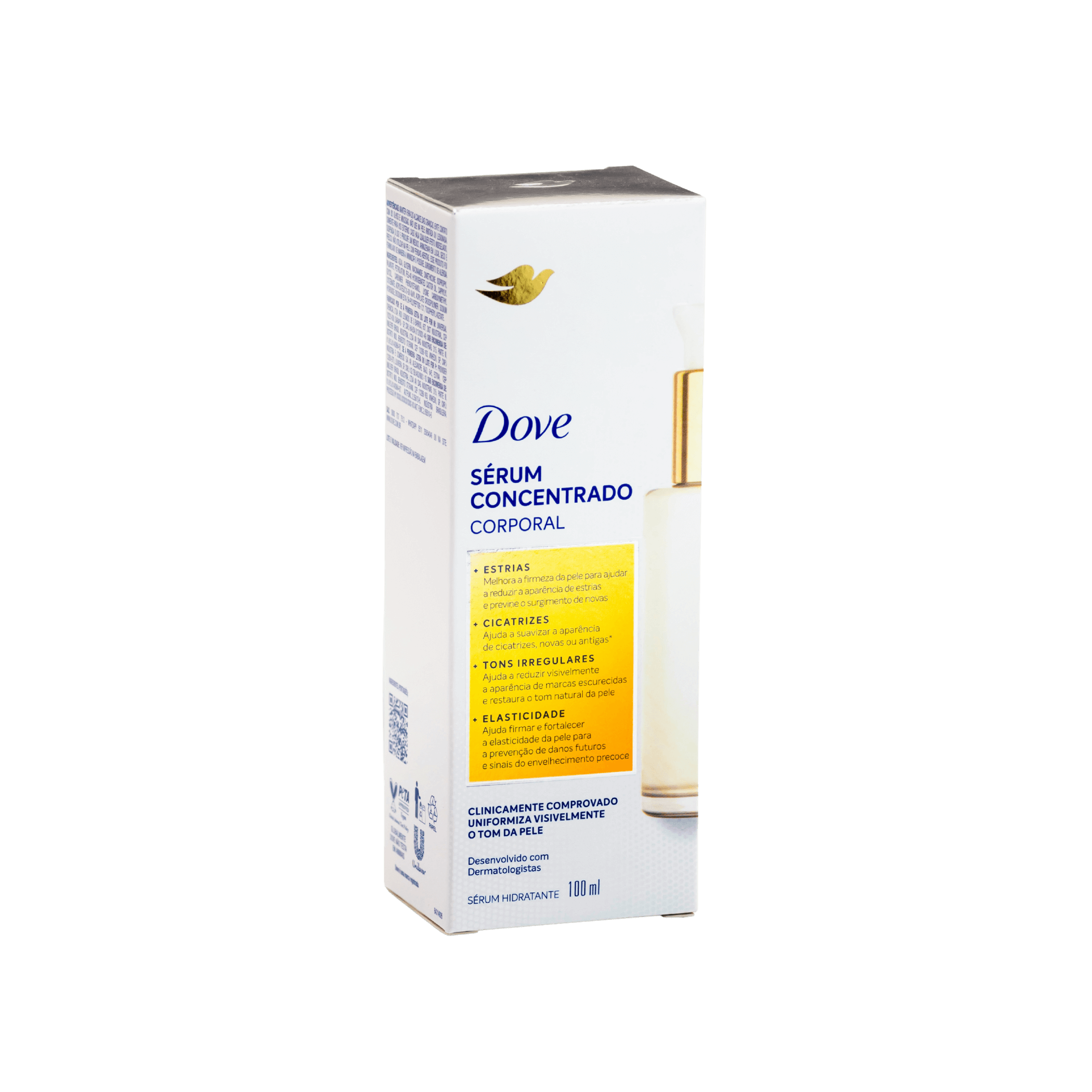 embalagem de sérum concentrado Dove