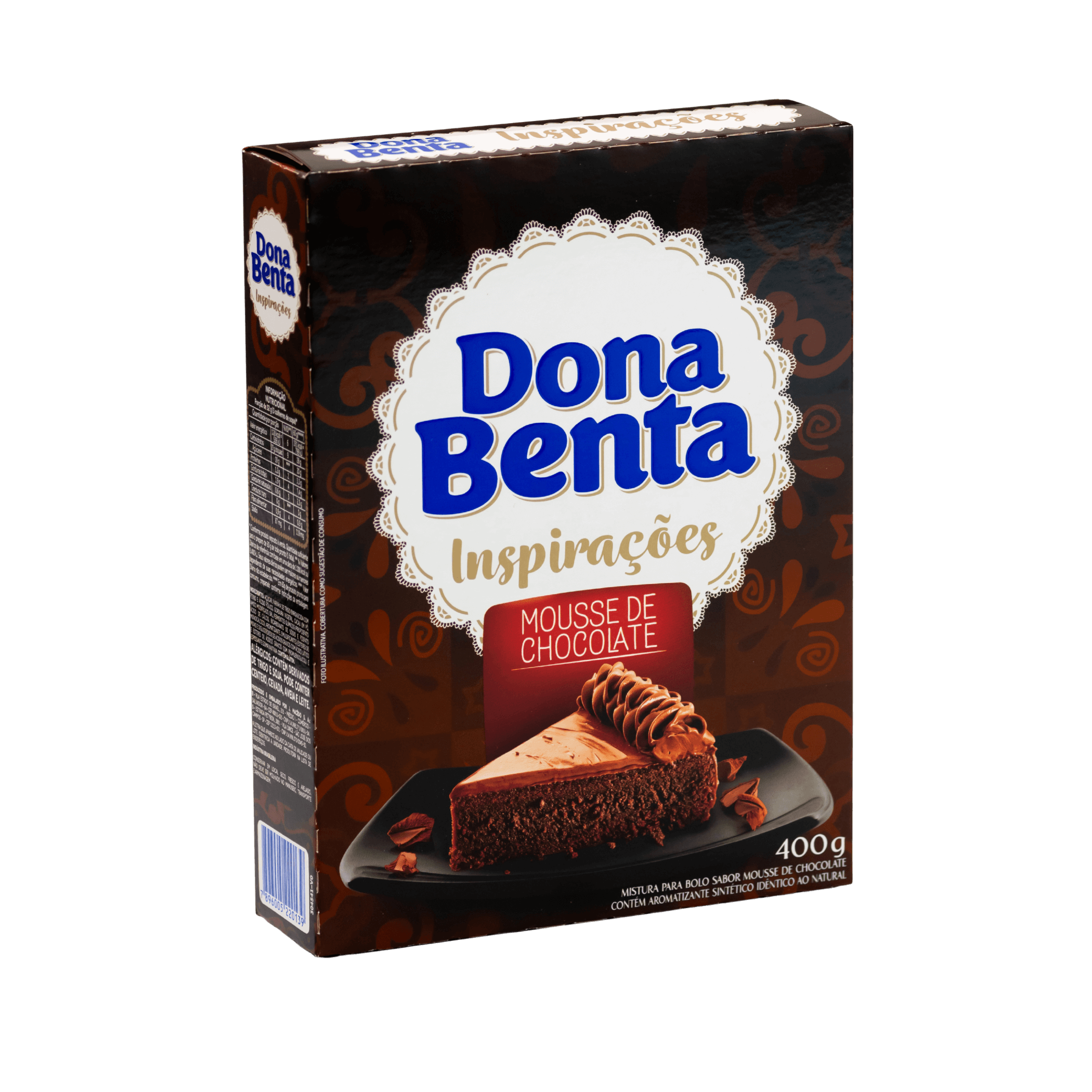 embalagem de massa para mousse de chocolate Dona Benta