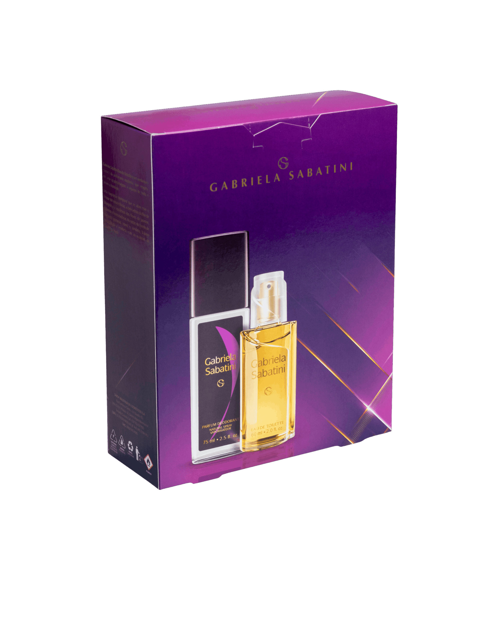 embalagem de perfume Gabriela Sabatini